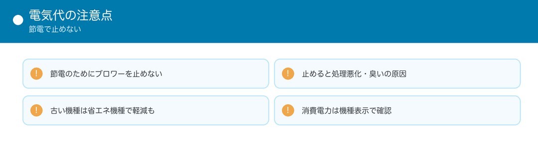 電気代の注意点
