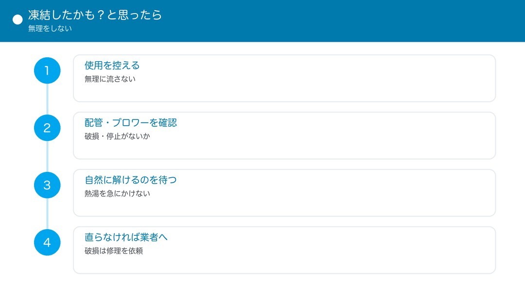凍結したかもと思ったら